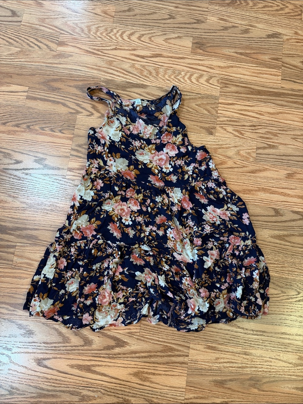 American Eagle Outfitters Navy Floral Tiered Sundress